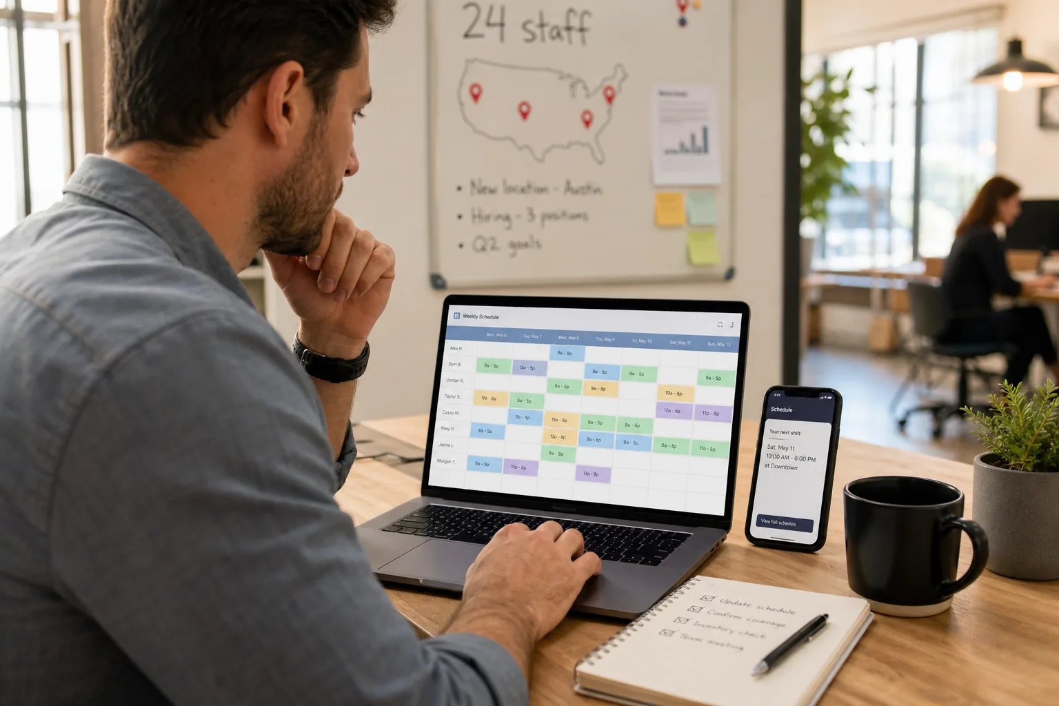 Cover image for Employee scheduling software for growing teams from startup to mid-size