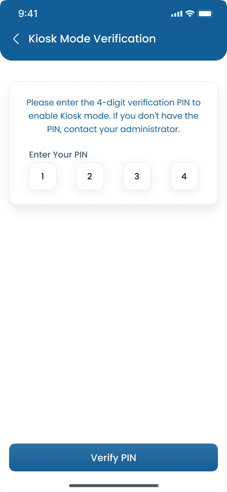 Attendance verification step on the Heyshift mobile app