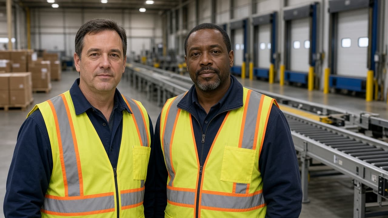 Distribution-center supervisors on a US DC floor