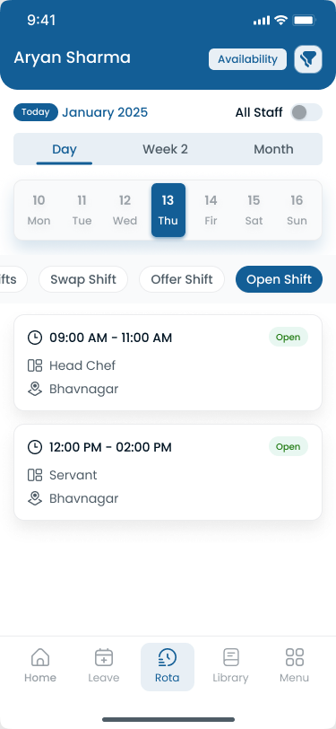Multi-location mobile scheduling and workforce visibility
